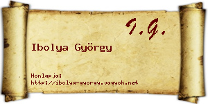 Ibolya György névjegykártya
