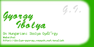 gyorgy ibolya business card